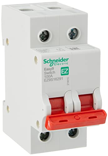 Schneider Electric EZ9S16291 Easy9 Trennschalter für Leitungsschutzschalter, 2-polig, 100 A, 400 V von Schneider Electric
