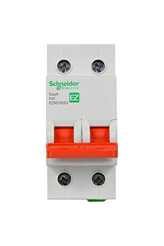 Schneider Electric EZ9S16263 Easy9 Trennschalter für Leitungsschutzschalter, 2-polig, 63 A, 400 V von Schneider Electric