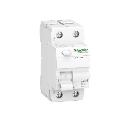 Schneider Electric Fehlerstrom-Schutzschalter IDK 2P 25A 30MA TYP A, A9Z01225, weiß von Schneider Electric