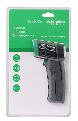 Schneider Electric Thorsman Infrarotthermometer mit LCD-Display für Oberflächenmessung, -20°C bis 520°C, Batterie 9V, Artikelnummer IMT23207 von Schneider Electric