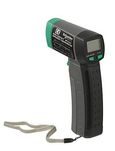 Schneider Electric - Thorsman IR Thermometer für präzise berührungslose Oberflächenmessungen von -20°C bis 520°C mit hintergrundbeleuchtetem LCD-Display, Batterie 9V, IMT23207 von Schneider Electric