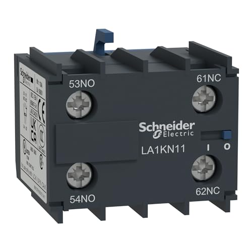 Schneider Electric LA1K Hilfskontakt 2-polig TeSys, 1 Öffner + 1 Schließer Frontmontage mit Schraubanschluss Anschluss von Schneider Electric