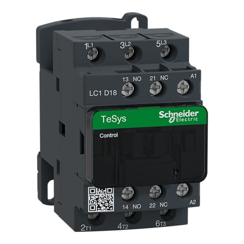 Schneider Electric TeSys Control Leistungsschütz LC1D 3-polig, +1S+1Ö, 7.5 kW, 18A, 400V AC3, 220V AC, Artikelnummer LC1D18M7 Schneider Electric TeSys Control Leistungsschütz LC1D 3-polig, +1S+1Ö, 7.5 kW, 18A, 400V AC3, 220V AC, Artikelnummer LC1D18M7 von Schneider Electric