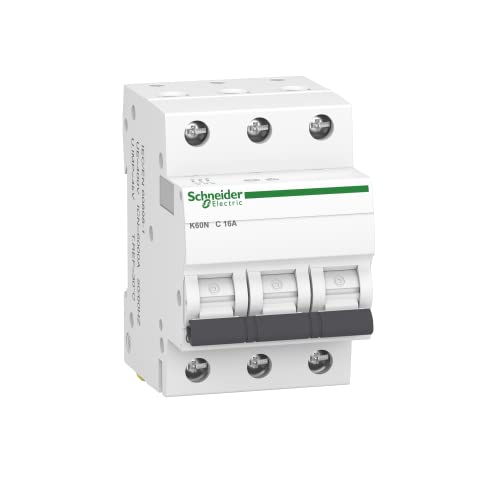 Schneider Electric A9K02316 Leitungsschutzschalter 1er Pack K60N 3P, 16A, C Charakteristik, 6kA von Schneider Electric