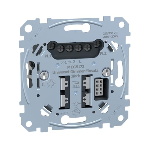 Schneider Electric Merten MEG5172-0000 | Universal-Dimmer-Einsatz | Metallisch | Made in Germany, Silber von Schneider Electric