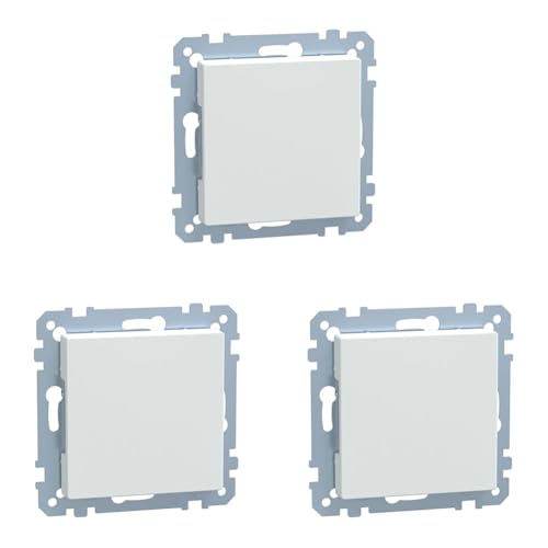 Schneider Electric Merten 391619 Blindabdeckung, polarweiß glänzend, System M, 1x Blindabdeckung, Made in Germany (Packung mit 3) von Schneider Electric