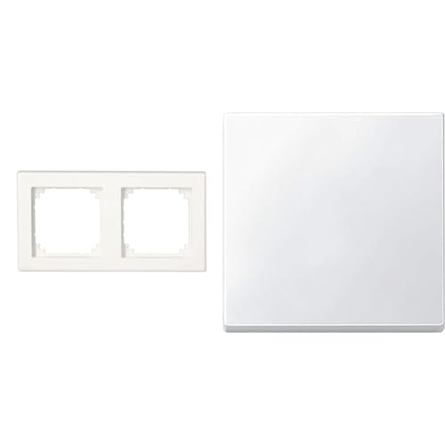 Schneider Electric Merten 478129 M-Smart Rahmen für Steckdosen und Schalter 2-fach, polarweiß glänzend & Merten 434119 Wippe für Schalter, polarweiß, System M Schneider Electric Merten 478129 M-Smart Rahmen für Steckdosen und Schalter 2-fach, polarweiß glänzend & Merten 434119 Wippe für Schalter, polarweiß, System M von Schneider Electric