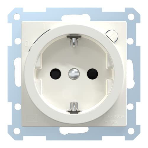 Schneider Electric Merten FI-Schuko-Steckdosen-Einsatz mit Berührungsschutz, System M, 2-polig+E, polarweiss glänzend, Artikelnummer 233819 Schneider Electric Merten FI-Schuko-Steckdosen-Einsatz mit Berührungsschutz, System M, 2-polig+E, polarweiss glänzend, Artikelnummer 233819 von Schneider Electric