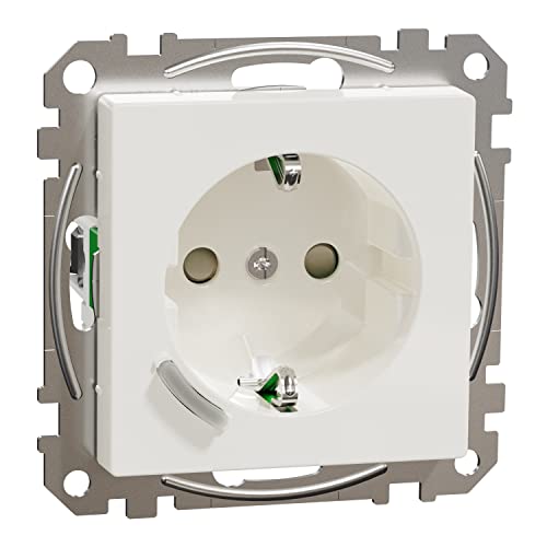 Schneider Electric Merten MEG2380-0319 Connected Schuko-Steckdose 16A TPB Polarweiss System M, Smart Steckdose, Kompatibel mit Amazon Alexa und Google Home, Smart Home WiFI Steckdose von Schneider Electric