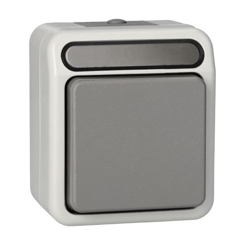 Schneider Electric Merten Kreuzschalter, 1-polig, Aufputz, 1-polig, IP44, Aquastar, lichtgrau, Artikelnummer MEG3117-8029 Schneider Electric Merten Kreuzschalter, 1-polig, Aufputz, 1-polig, IP44, Aquastar, lichtgrau, Artikelnummer MEG3117-8029 von Schneider Electric