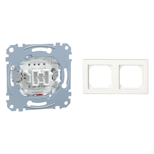 Schneider Electric Merten MEG3150-0000 & Merten 478129 M-Smart Rahmen für Steckdosen und Schalter 2-fach, polarweiß glänzend Schneider Electric Merten MEG3150-0000 & Merten 478129 M-Smart Rahmen für Steckdosen und Schalter 2-fach, polarweiß glänzend von Schneider Electric