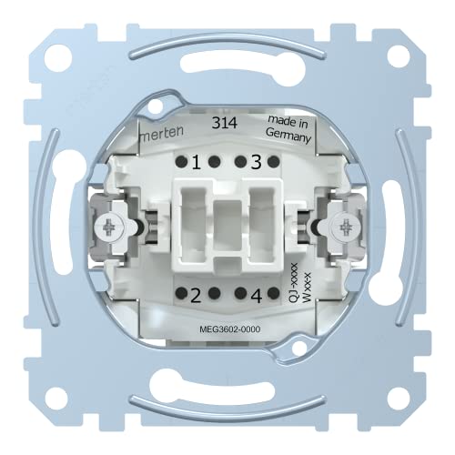 Schneider Electric Merten MEG3602-0000 Aus-Kontrollschalter-Einsatz 16 A - AC 250 V - Steckklemmen, Unterputz zum Einbau von Schalter und Steckdose, Made in Germany von Schneider Electric