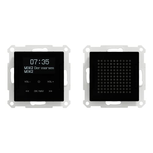 Schneider Electric Merten Radio Steckdosen Set mit Bluetooth inklusive Lautsprecher, Wecker, Unterputz, System M, IP20, schwarz, Artikelnummer MEG4375-0303 Schneider Electric Merten Radio Steckdosen Set mit Bluetooth inklusive Lautsprecher, Wecker, Unterputz, System M, IP20, schwarz, Artikelnummer MEG4375-0303 von Schneider Electric