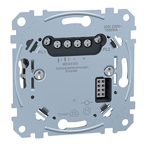 Schneider Electric Merten MEG5165-0000 - Unterputz Rollladen-, Markisen- und Jalousiesteuerung - Jalousieschalter-Einsatz - Metallisch, Metallic von Schneider Electric