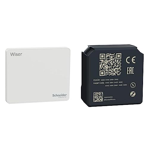 Schneider Electric Merten Wiser Hub (2. Generation) Smart Home, Weiss & Wiser Smart Home Jalousieaktor 1fach Unterputz, Digitale Steuerung von elektronischen Geräten per kostenloser App von Schneider Electric