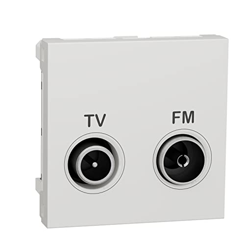 Schneider Electric NU345118 Unica - TV + FM - Einzeln - 2 Mod - Weiß von Schneider Electric