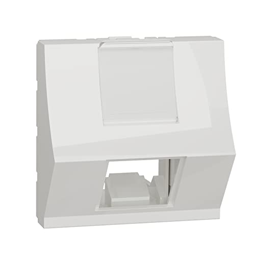 Schneider Electric NU940718 RJ45-Buchse, geneigt, 2 Module, polarweiß von Schneider Electric