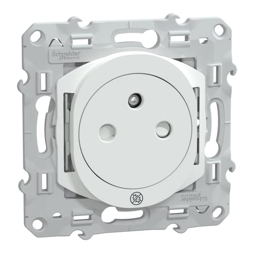 Schneider Electric - Ovalis – Steckdose 2P+T 16A bündig – automatische Klemmen – antibakteriell – S300052 von Schneider Electric
