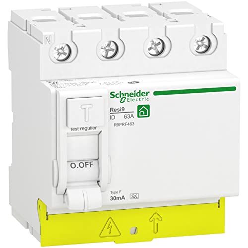 Schneider Electric R9PRF463 RESI9 - Differenzschalter, 4P - 63A - 30mA - type Fsi - Kämmbar Int Diff XP 4P 63A 30mA Fsi von Schneider Electric