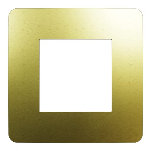 Schneider Electric - Unica Studio Metall N – Endplatte – Gold eingefasst Anthrazit – 1 Fach – NU280262M von Schneider Electric