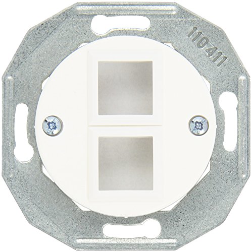 Schneider Electric WDE011701 IAE/UAE-Eins, 8(8)/(8) mit Zentralplatte Unterputz Kat5, 2xRJ45, Antennendose, Telefondose von Schneider Electric