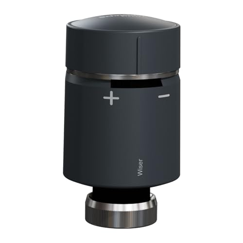 Schneider Electric Wiser Heizkörperthermostat, Steuerung per App oder manuell, Zigbee, über Hub kompatibel mit Matter, Alexa, Google, Apple, schwarz, Artikelnummer CCTFR6101 Schneider Electric Wiser Heizkörperthermostat, Steuerung per App oder manuell, Zigbee, über Hub kompatibel mit Matter, Alexa, Google, Apple, schwarz, Artikelnummer CCTFR6101 von Schneider Electric