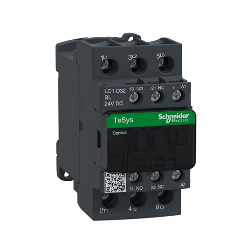 Schneider LC1D32BL Leistungsschütz, 3p+1S+1Ö, 15kW/400V/AC3, 32A, Spule 24V DC, 24 V von Schneider