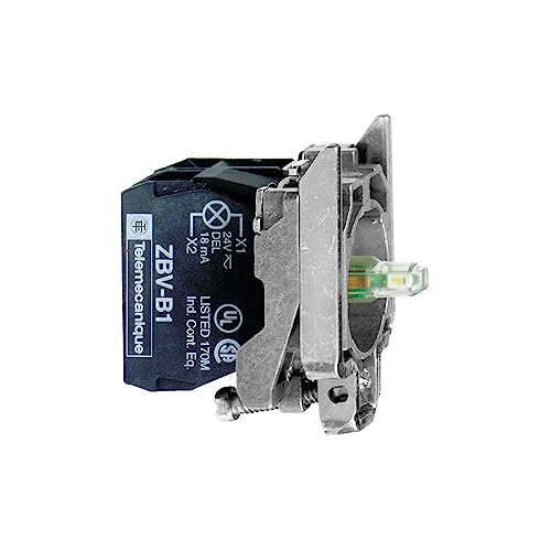 Schneider ZB4BW0G55 Lampenfassung, komplett mit orangem LED-Modul 110...120V 1S+1Ö von Schneider