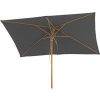 Schneider Schirme - Malaga Mittelmastschirm 300 x 200 cm rechteckig 2 Farbvarianten Sonnenschirm 15 Anthrazit von Schneider Schirme
