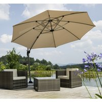 SCHNEIDER SCHIRME Ampelschirm »Rhodos Rondo«, rund, Sonnenschutzfaktor: 50+ - beige von Schneider Schirme