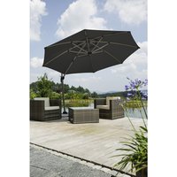 SCHNEIDER SCHIRME Ampelschirm »Rhodos Rondo«, rund, Sonnenschutzfaktor: 50+ - grau SCHNEIDER SCHIRME Ampelschirm »Rhodos Rondo«, rund, Sonnenschutzfaktor: 50+ - grau von Schneider Schirme