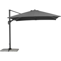 SCHNEIDER SCHIRME Ampelschirm »Rhodos Twist«, BxL: 300 x 300 cm, quadratisch, Sonnenschutzfaktor: 50+ - grau von Schneider Schirme