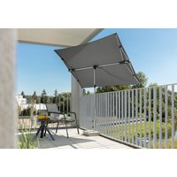 SCHNEIDER SCHIRME Balkonschirm »Novara«, BxL: 140 x 190cm, rechteckig, Sonnenschutzfaktor: 50+ - grau von Schneider Schirme