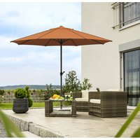 SCHNEIDER SCHIRME Marktschirm »Adria«, rund, Sonnenschutzfaktor: 50+ - orange von Schneider Schirme