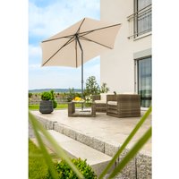 SCHNEIDER SCHIRME Marktschirm »Sevilla«, rund, abknickbar, Sonnenschutzfaktor: 50+ - beige von Schneider Schirme