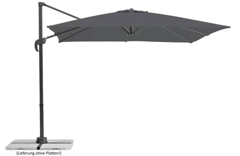 Schneider Ampelschirm Rhodos Junior anthrazit 270 x 270 cm von Schneider Schirme