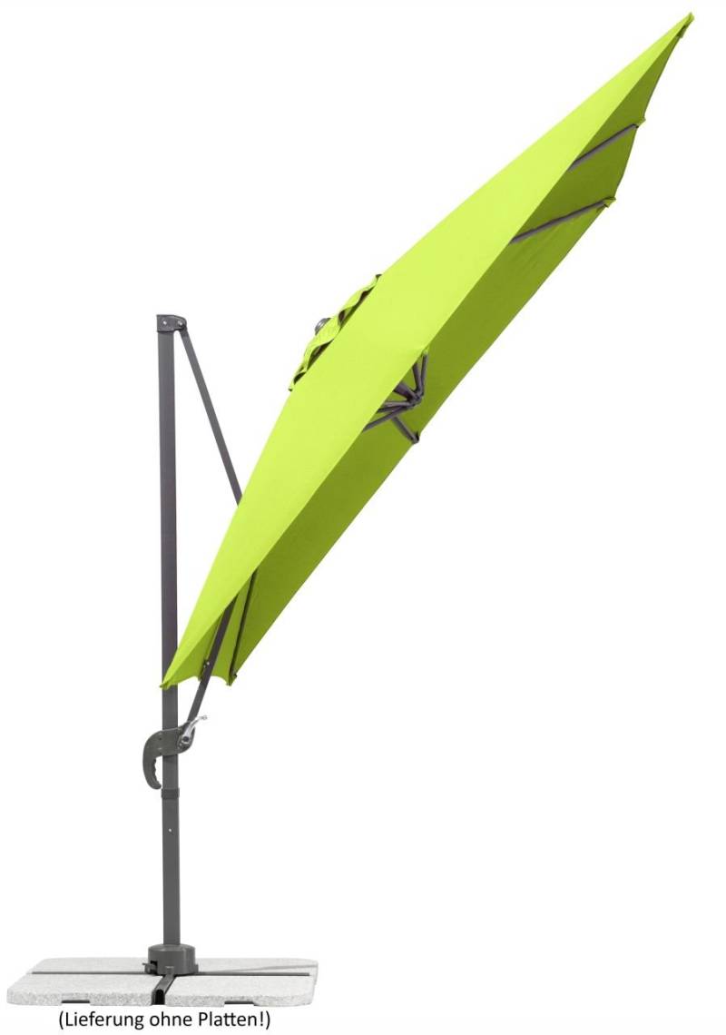 Schneider Ampelschirm Rhodos Junior apfelgrün 270 x 270 cm von Schneider Schirme