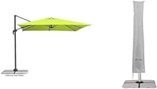 Schneider Rhodos Junior 270x270 apple green + Protective sleeves for hanging parasols up to 350 cm and 300x300 cm von Schneider Schirme