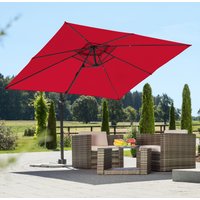 Schneider Schirme Ampelschirm "Rhodos Junior", rot, quadratisch, ohne Wegeplatten von Schneider Schirme
