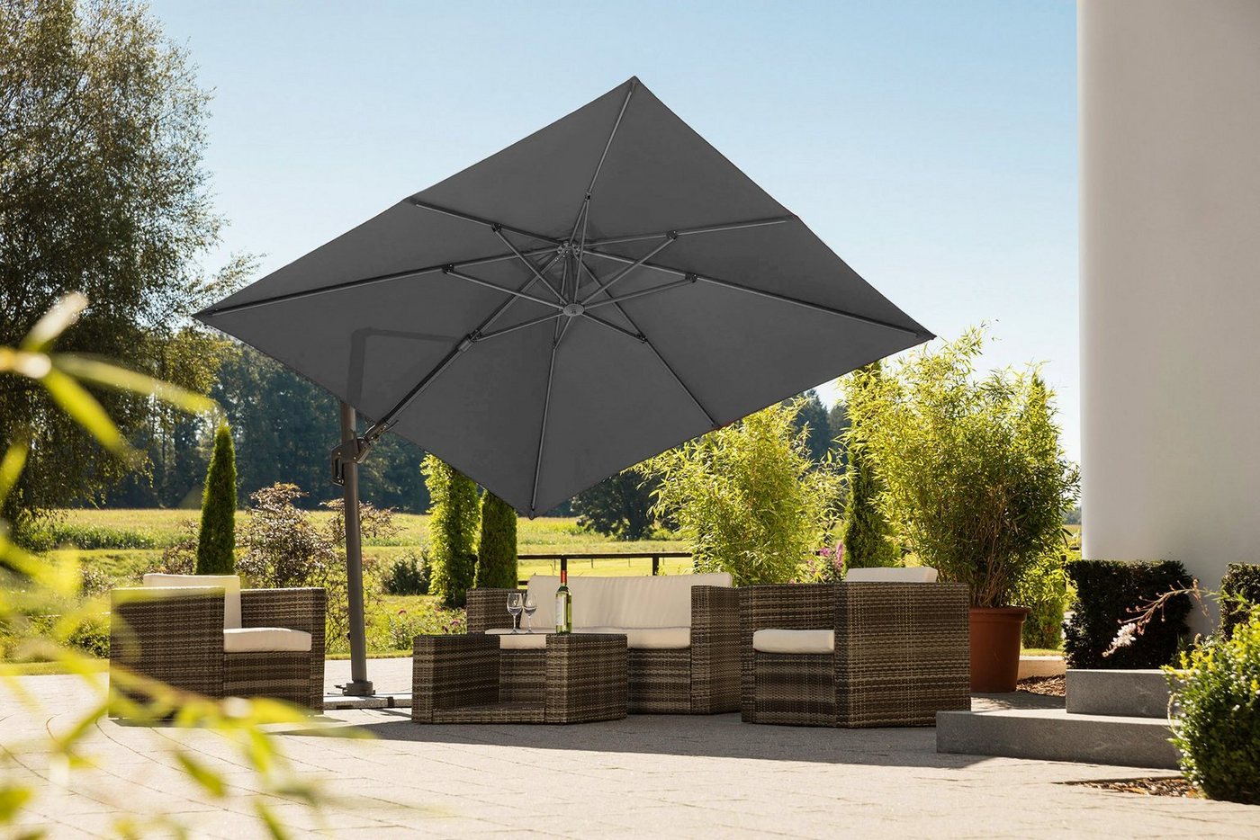 Schneider Schirme Ampelschirm Rhodos Twist, LxB: 300x300 cm, mit Schutzhülle, ohne Wegeplatten Schneider Schirme Ampelschirm Rhodos Twist, LxB: 300x300 cm, mit Schutzhülle, ohne Wegeplatten von Schneider Schirme