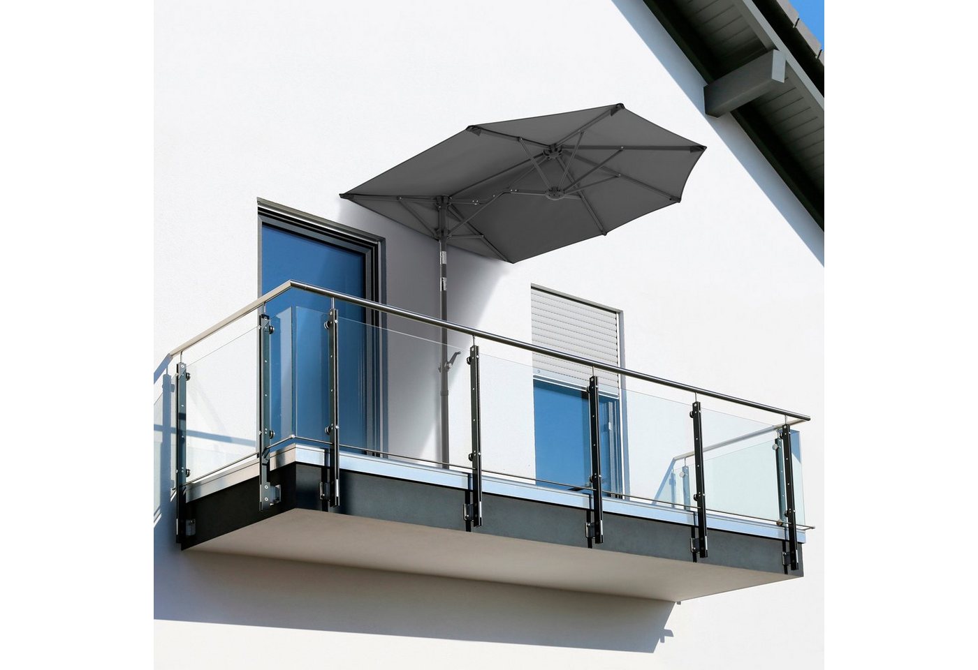 Schneider Schirme Balkonschirm Salerno mezza, LxB: 150x150 cm, mit Schutzhülle, ohne Schirmständer von Schneider Schirme