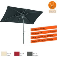 Porto eckig 300 x 200 cm 3 Farbvarianten Mittelmastschirm knickbar 02 Natur - Schneider Schirme von Schneider Schirme