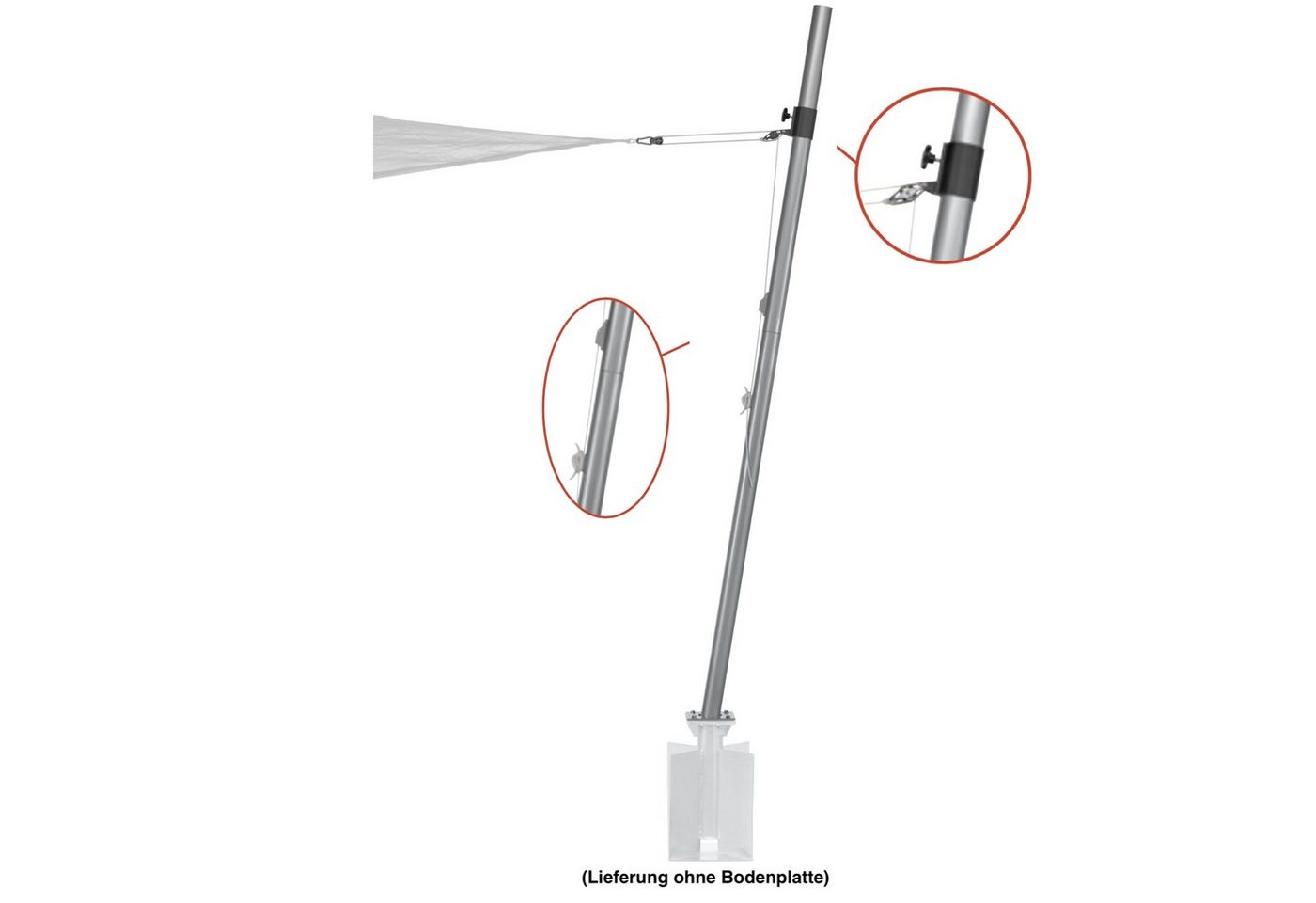 Schneider Schirme Sonnenschirm Schneider Schirme Mast aus Stahl 150 - 240 cm höhenverstellbar für von Schneider Schirme