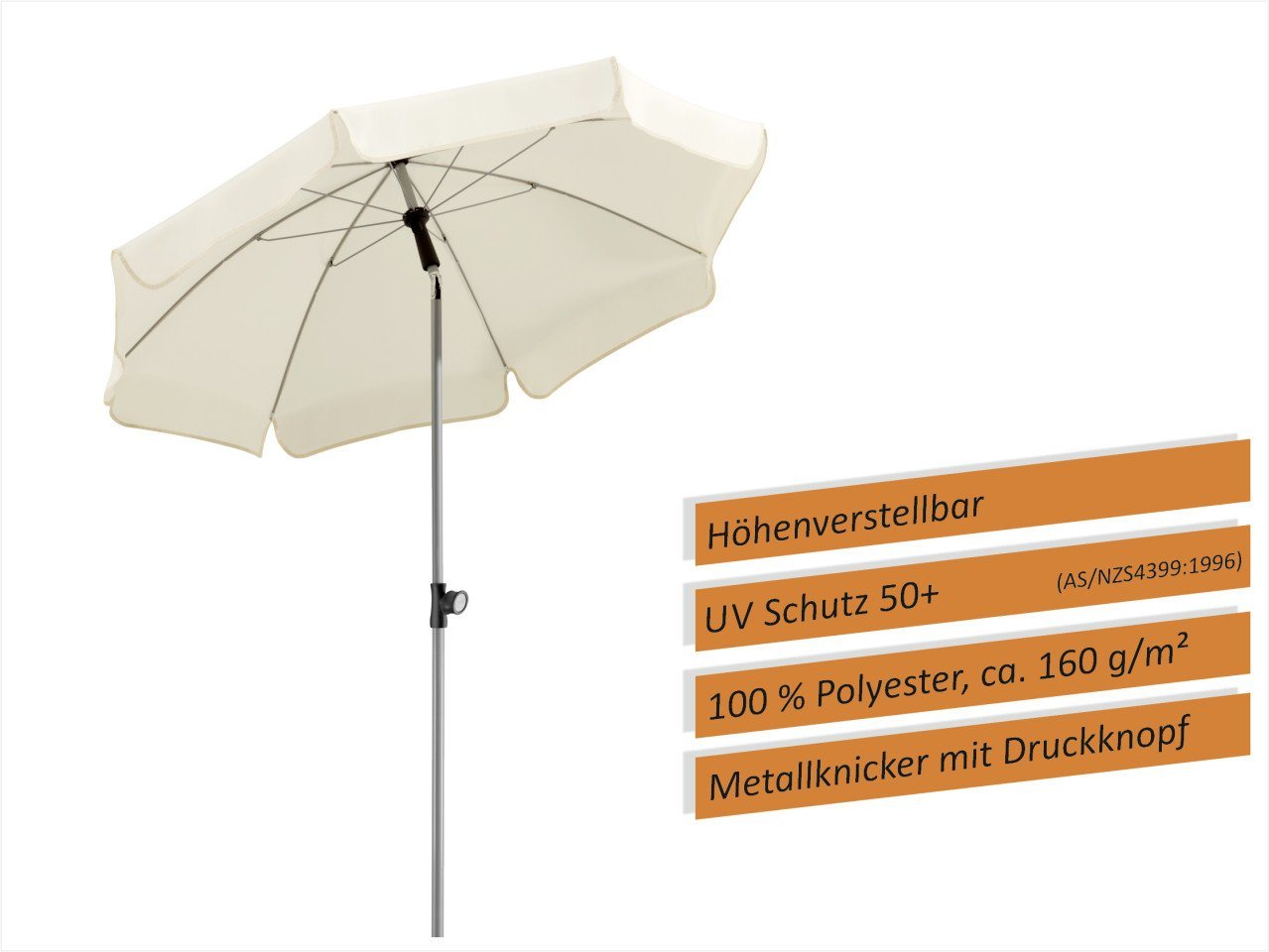 Schneider Schirme Sonnenschirm Schneider Sonnenschirm Locarno natur Ø 150 cm von Schneider Schirme