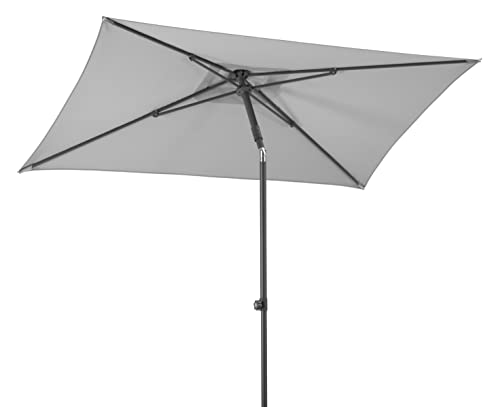 Schneider-Schirme Sonnenschirm Sevilla, silbergrau, 240 x 140 cm rechteckig, 667-14, Gestell Stahl, Bespannung Polyester, 4.6 kg von Schneider-Schirme
