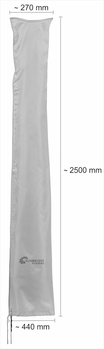 Schneider Schutzhülle für Schirme bis ca. Ø 400 cm, 100 % Polyester Silbergrau von Schneider Schirme