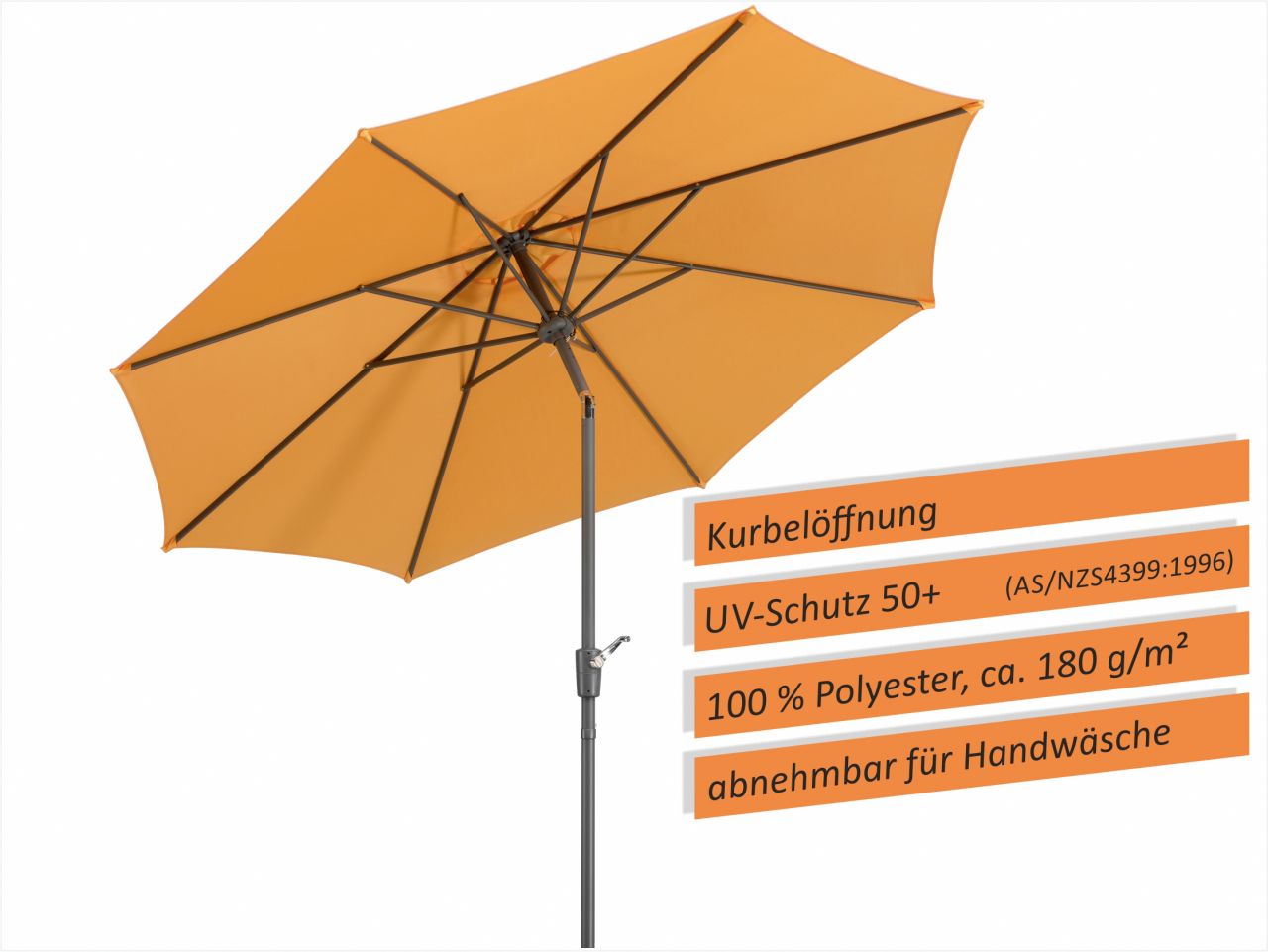 Schneider Sonnenschirm Harlem mandarine, Ø 270 cm von Schneider Schirme