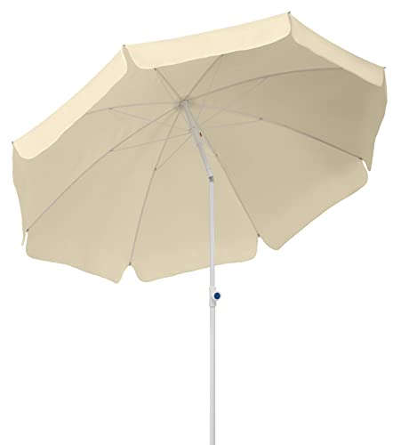 Schneider Sonnenschirm Ibiza, natur, 200 cm rund, 680-02, Gestell Stahl, Bespannung Polyester, 2.1 kg von Schneider Schirme