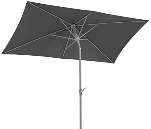 Schneider-Schirme Sonnenschirm Porto, anthrazit, 300 x 200 cm rechteckig, 643-15, Gestell Stahl, Bespannung Polyester, 6.7 kg von Schneider-Schirme