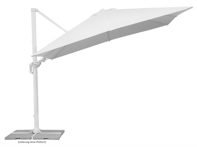 Schneider Sonnenschirm Rhodos Twist Bianco weiß, 300 x 300 cm von Schneider Schirme